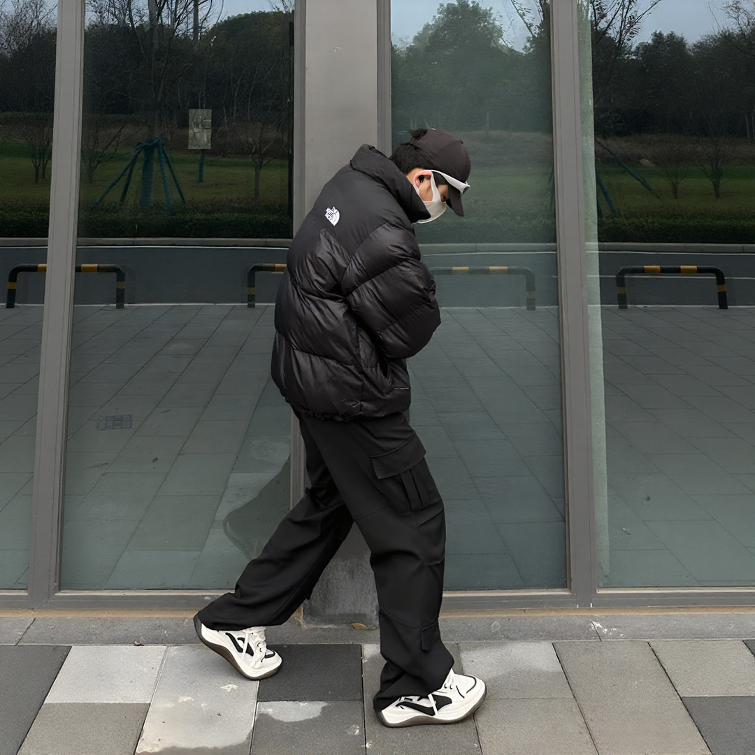 노스페이스 눕시 패딩 숏 푸퍼 자켓 점퍼 블랙 COCOBLNAK 양말증정 상세 이미지 2