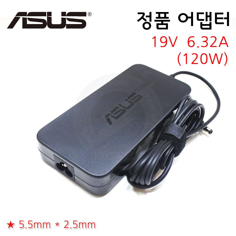 (정품) ASUS A15-120P1A A17-120P1A 게이밍 노트북 어댑터 충전기 전원 케이블 (120W), 2. 잭규격 : 5.5mm x 2.5mm, 1개 상세 이미지 1