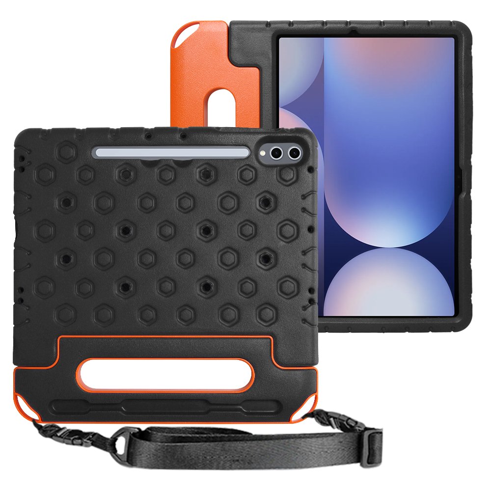 갤럭시탭 S9 FE 플러스 케이스 범퍼 키즈 유아 에바폼 팝비츠 블랙, 탭 S9 FE+/S9+ 상세 이미지 1