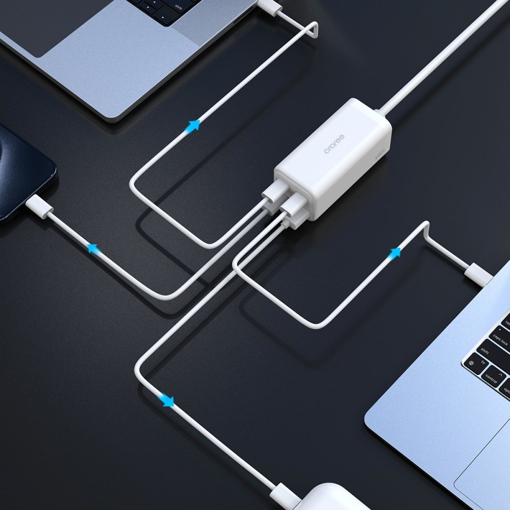 100W GaN 4포트 1.5m 전원선 일체형 PD PPS 초고속 충전기 볼트100 상세 이미지 1