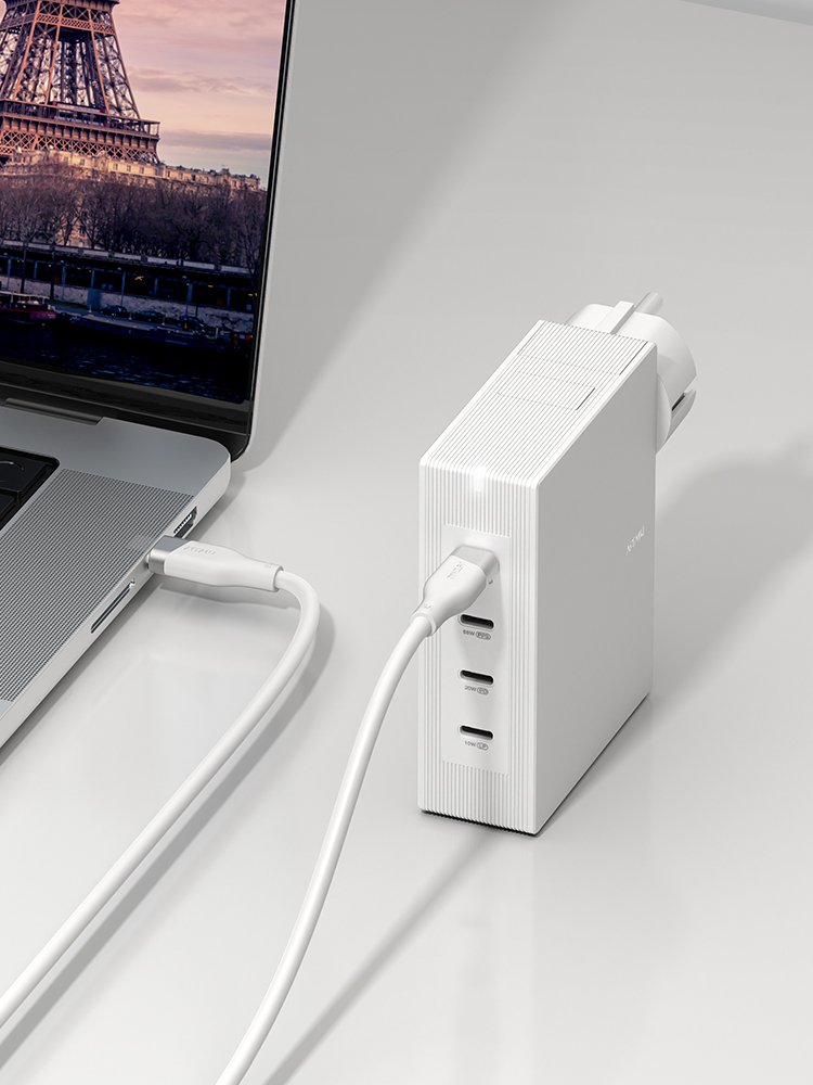 PD3.1 140W 여행용 접지 멀티 초고속충전기 GT410 화이트 상세 이미지 2