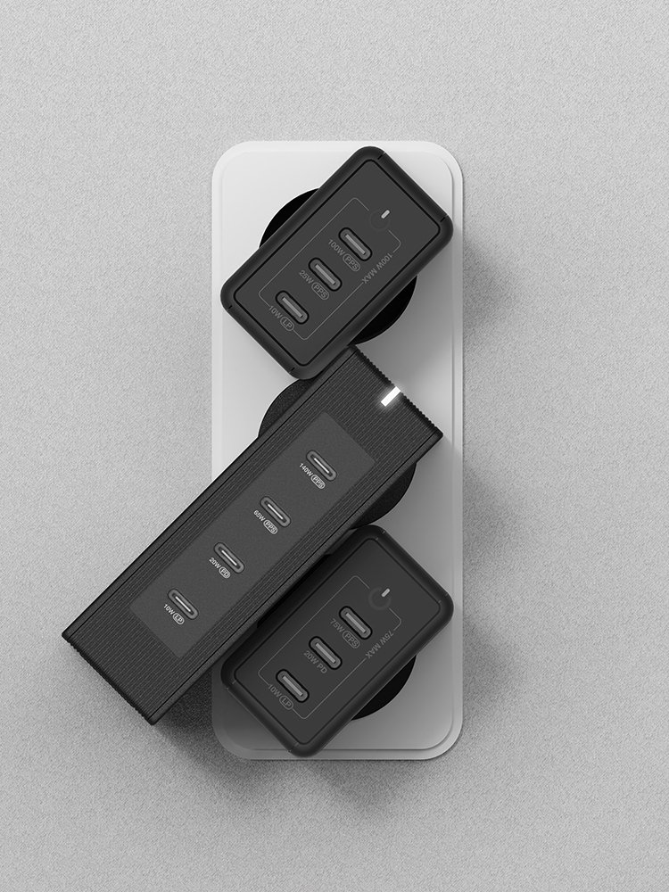 PD3.1 140W 여행용 접지 멀티 초고속충전기 GT410 화이트 상세 이미지 1