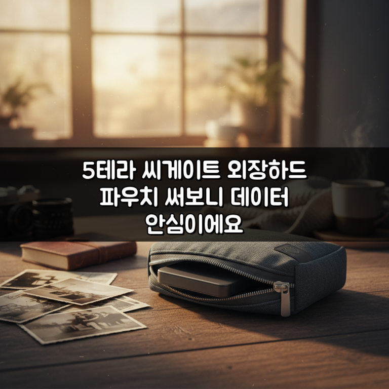 5테라 씨게이트 외장하드 파우치 써보니 데이터 안심이에요