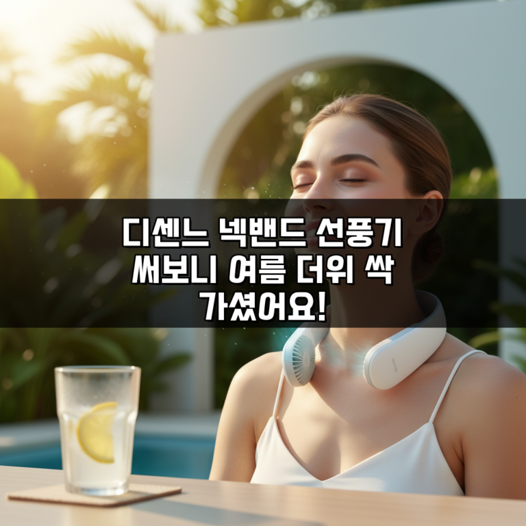 디센느 넥밴드 선풍기 써보니 여름 더위 싹 가셨어요!