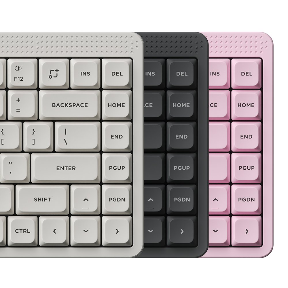 NUPHY NODE75 기계식키보드 로우 프로파일 루나 화이트, 나노 저소음 블러시축 상세 이미지 1