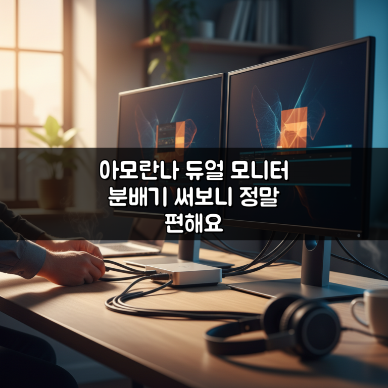 아모란나 듀얼 모니터 분배기 써보니 정말 편해요