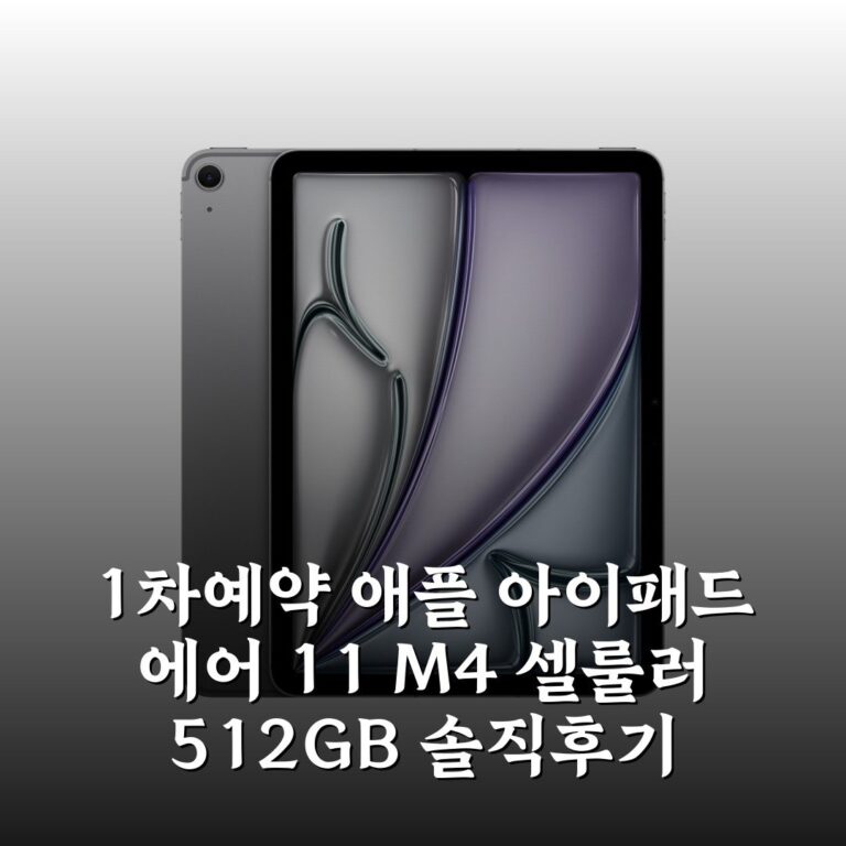 (1차예약) 애플 아이패드 에어 11 M4 셀룰러 512GB 솔직후기