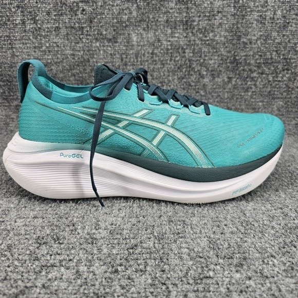 아식스 젤님버스27 남성용 2E와이드 프리미엄 쿠션 러닝화 블루 1011B958 상세 이미지 2