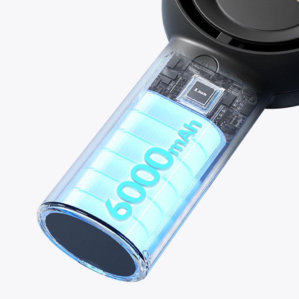 휴대용 손 선풍기 6000mAh 손풍기 핸디 목걸이 미니 선풍기 Life5Plus 카본 블랙 상세 이미지 2