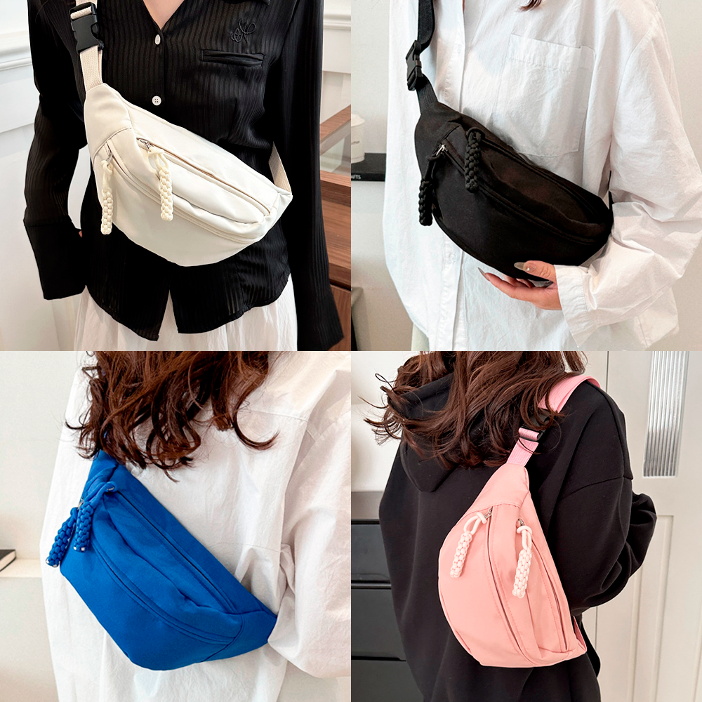 스포티 여성슬링백 가방 여자힙색 힙쌕 핸드폰가방 등산 여행용 학생 크로스바디 웨이스트백 상세 이미지 1