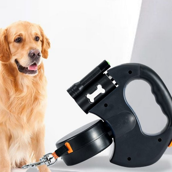 강아지 자동 리드 줄 듀얼 강아지산책 산책줄 상세 이미지 1