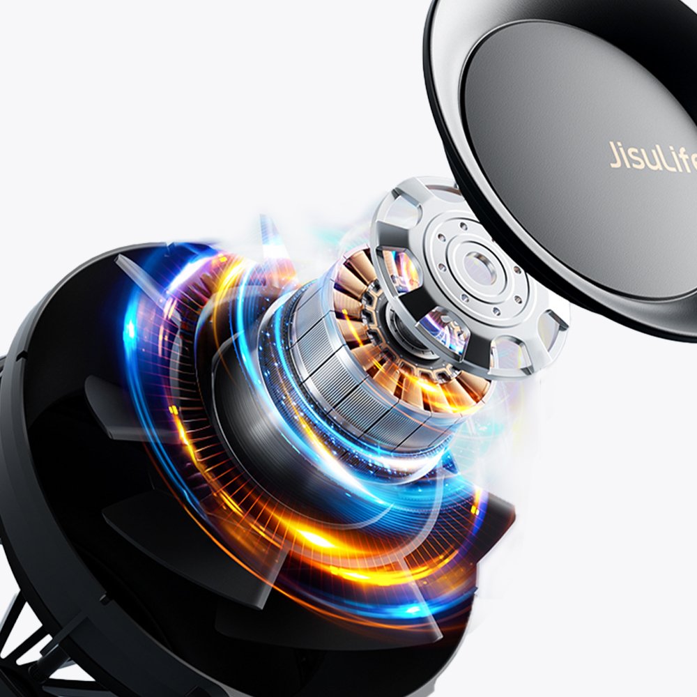 휴대용 손 선풍기 6000mAh 손풍기 핸디 목걸이 미니 선풍기 Life5Plus 카본 블랙 상세 이미지 1