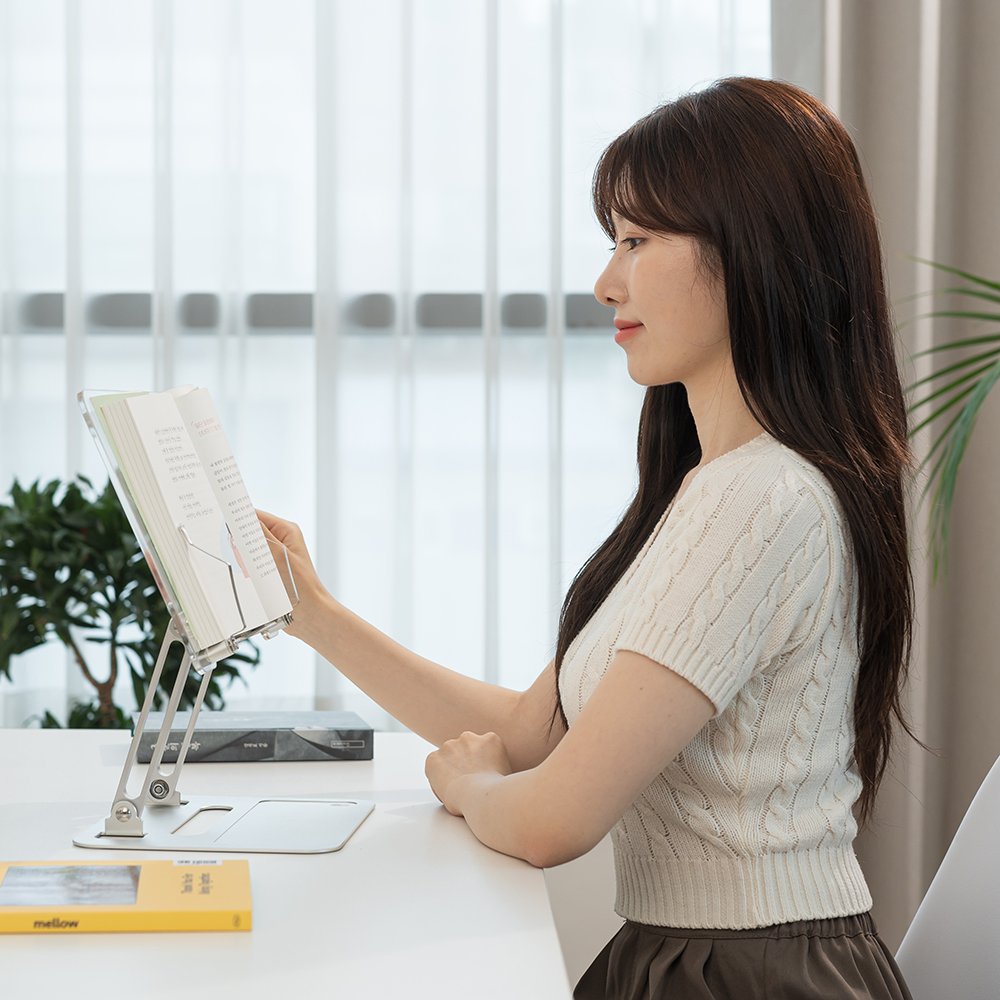 프로살림 투명 독서대 각도 높이 조절 책 받침대 거치대 북 스탠드 컨시어북 상세 이미지 2