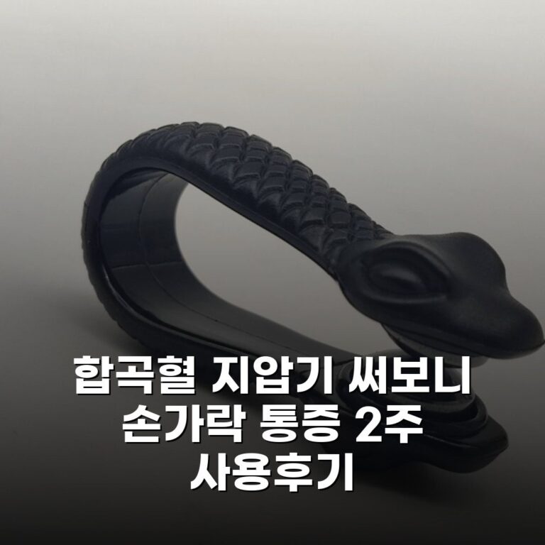 합곡혈 지압기 써보니 손가락 통증 2주 사용후기