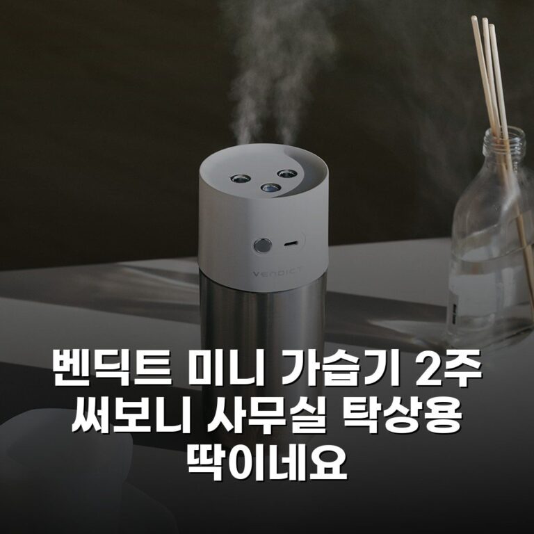 벤딕트 미니 가습기 2주 써보니 사무실 탁상용 딱이네요