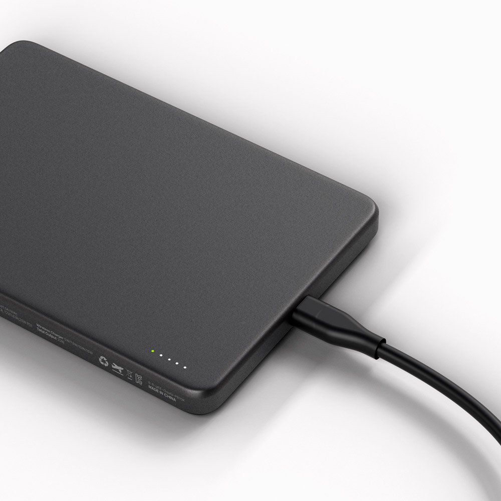 지니비 포켓비 초슬림 맥세이프 보조배터리, 고속 무선충전 휴대용 10000mAh, 핑크 상세 이미지 2