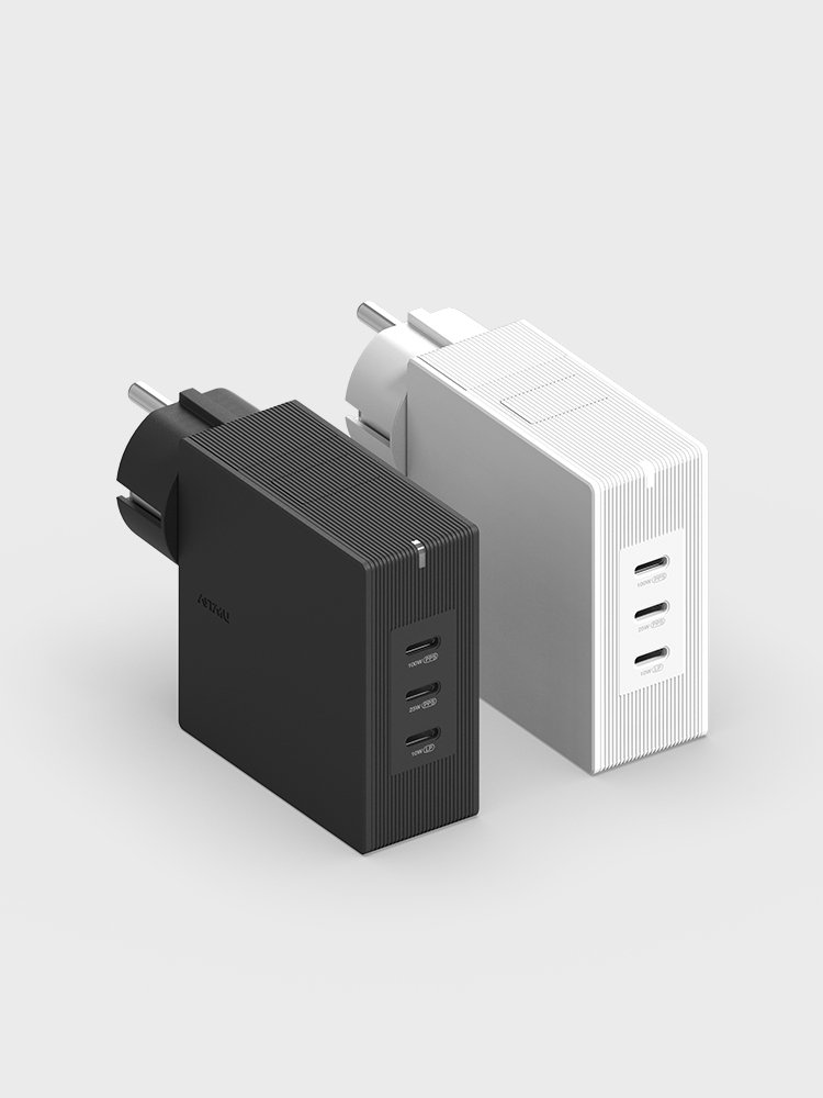 USB PD 100W 여행용 접지 멀티 초고속충전기 GT210 블랙 상세 이미지 2
