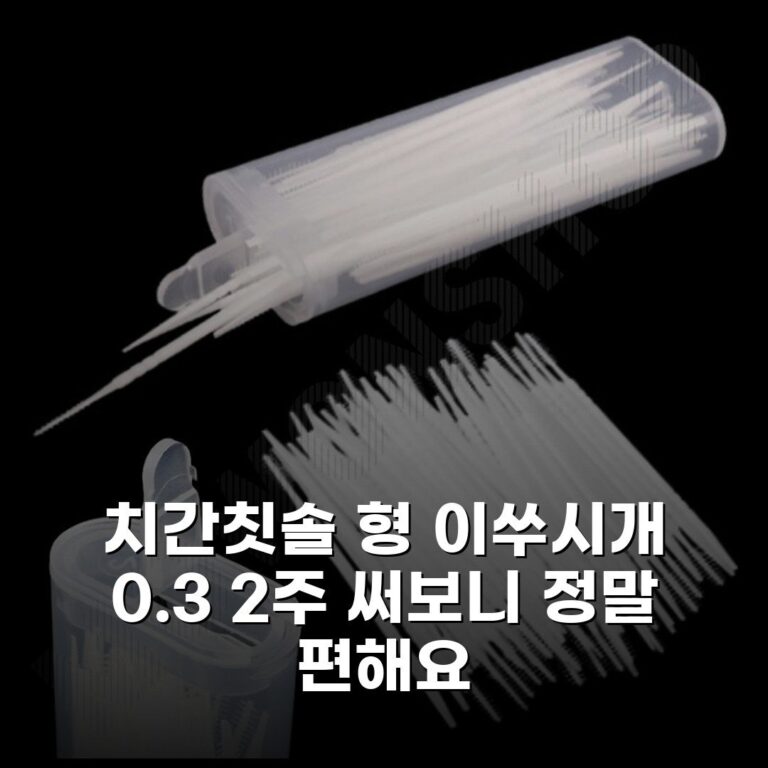 치간칫솔 형 이쑤시개 0.3 2주 써보니 정말 편해요