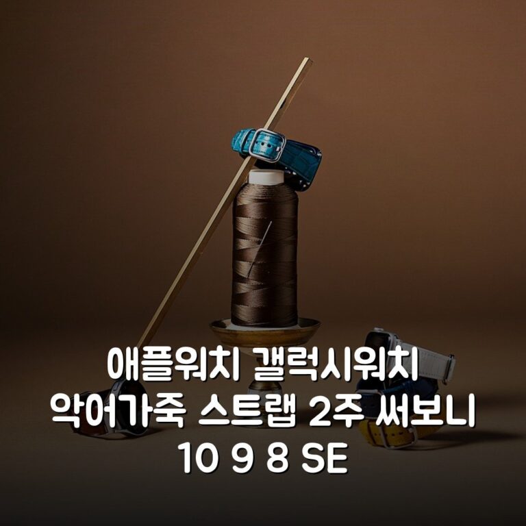 애플워치 갤럭시워치 악어가죽 스트랩 2주 써보니 10 9 8 SE